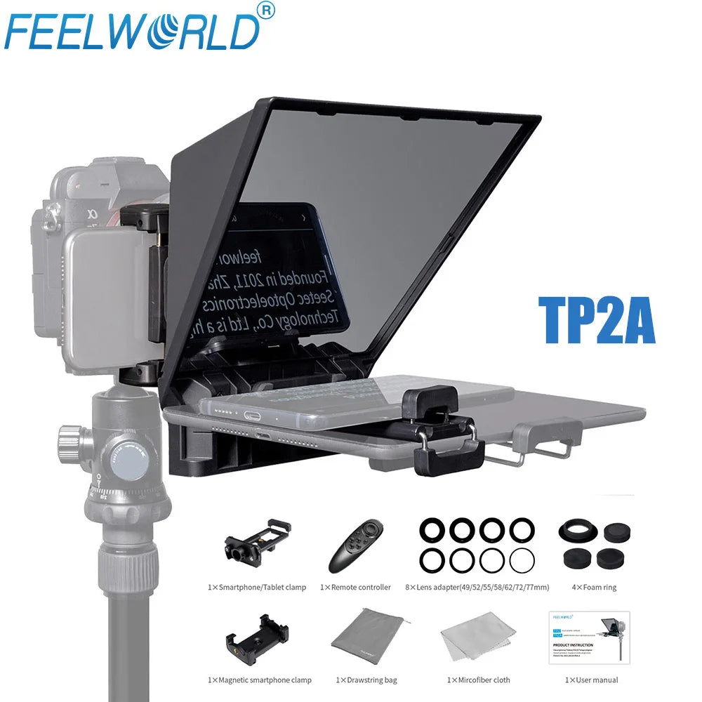 FEELWORLD Mini Teleprompter TP2A 8 inch