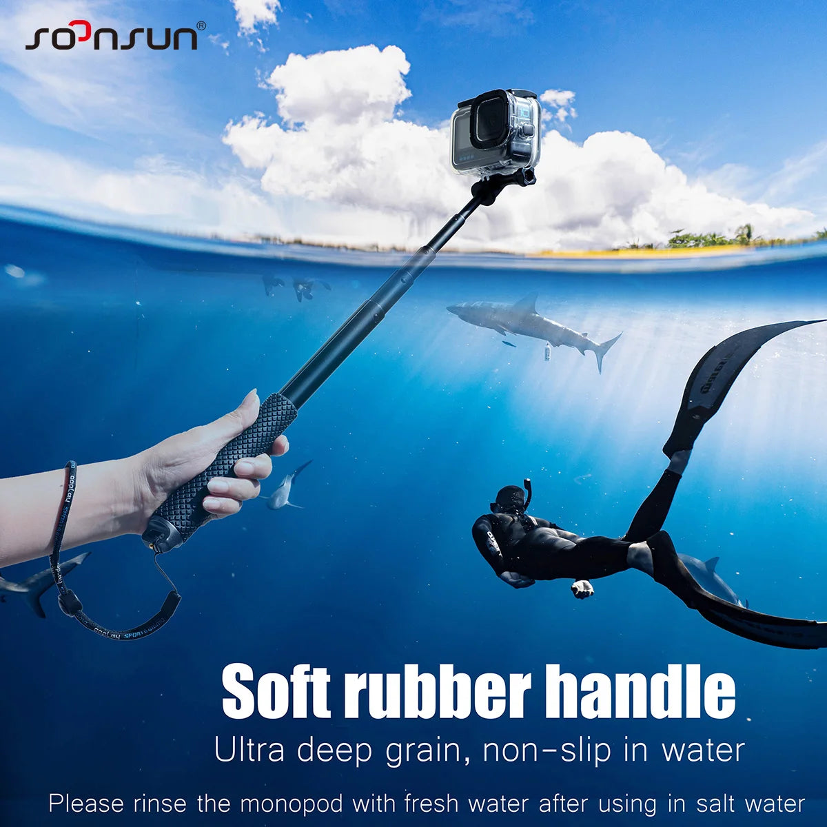 SOONSUN Aluminium Waterproof Selfie Stick