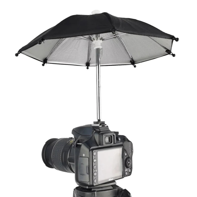 1PC Black Dslr Camera Umbrella Sunshade Rainy Holder