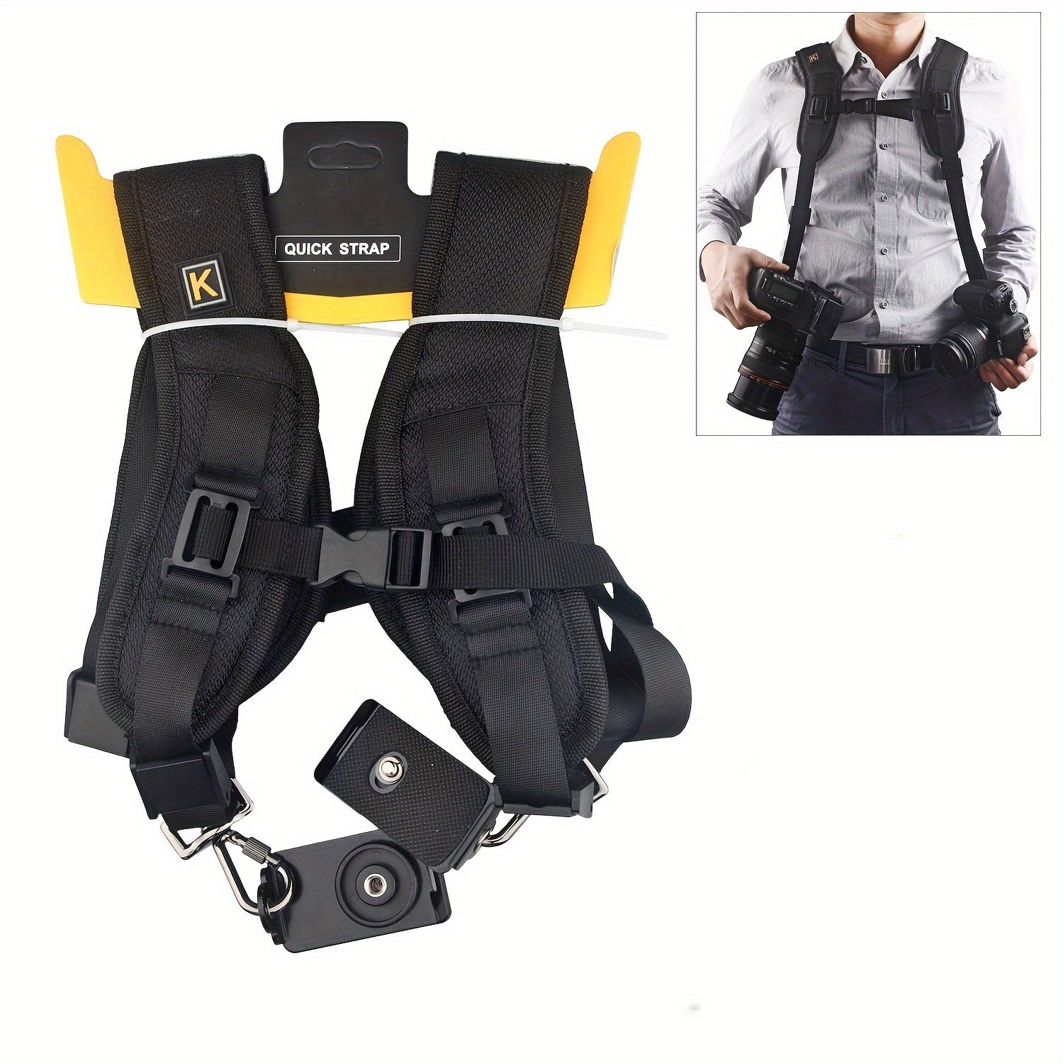 DSLR Camera Dual-Shoulder Harness with Quick Release