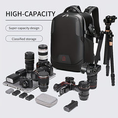 Photographer Backpack with Tripod Bracket & Anti-Theft Lock