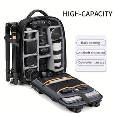 Photographer Backpack with Tripod Bracket & Anti-Theft Lock