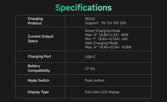 Accsoon TOPRIG BC03 4-Bay Fast Charger