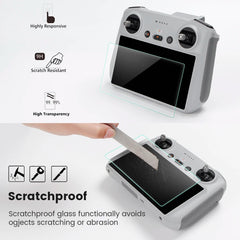 غشاء حماية زجاجي مقوى 9HD لجهاز التحكم عن بعد DJI Mini 5 Pro/Mini 3 Pro/Mavic 3/Neo/Mini 4 Pro/3/Air 3 RC/RC 2 Films