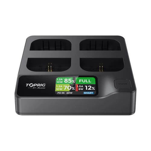 Accsoon TOPRIG BC03 4-Bay Fast Charger