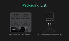 Accsoon TOPRIG BC03 4-Bay Fast Charger