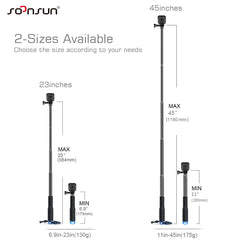SOONSUN Aluminium Waterproof Selfie Stick
