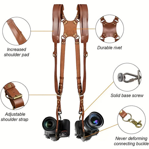 Camera Harness Suitable for 2 Cameras - Dual Shoulder